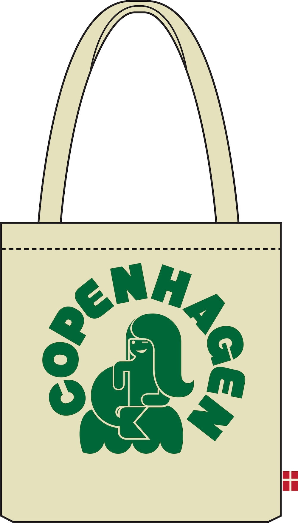 Copenhagen Shopper Offwhite CPH HAVFRUE GLITTER