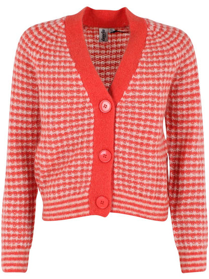 Danadorable Alpaca Cardigan Bright Red/Powder 
