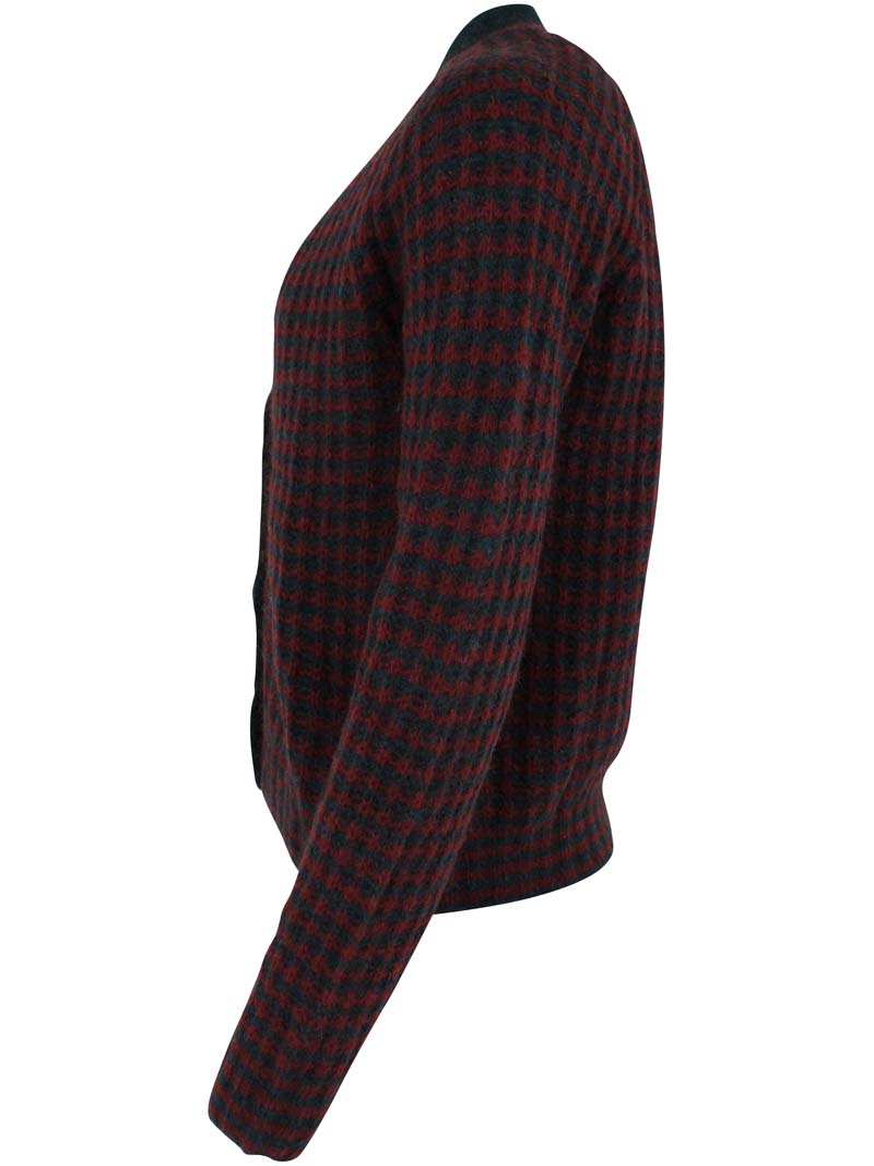 Danadorable Alpaca Cardigan Dk Slate/Dk Merlot