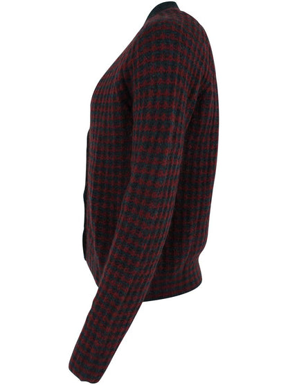 Danadorable Alpaca Cardigan Dk Slate/Dk Merlot