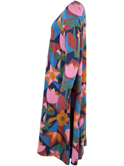 Danalberte LS Slub Dress Rose GEOFLEUR