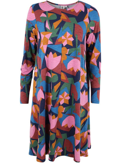 Danalberte LS Slub Dress Rose GEOFLEUR