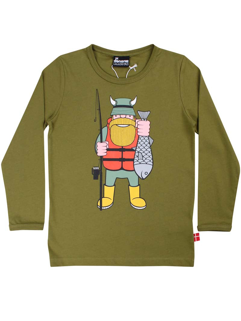 Bluse til børn med fisker viking