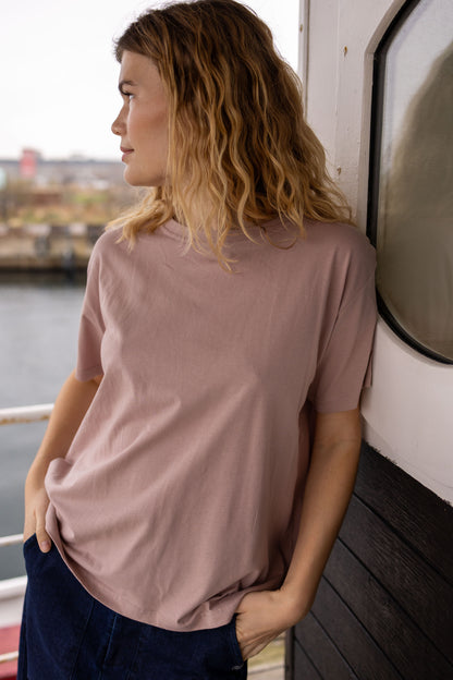 Danebasic Boxy Tee Rose Beige