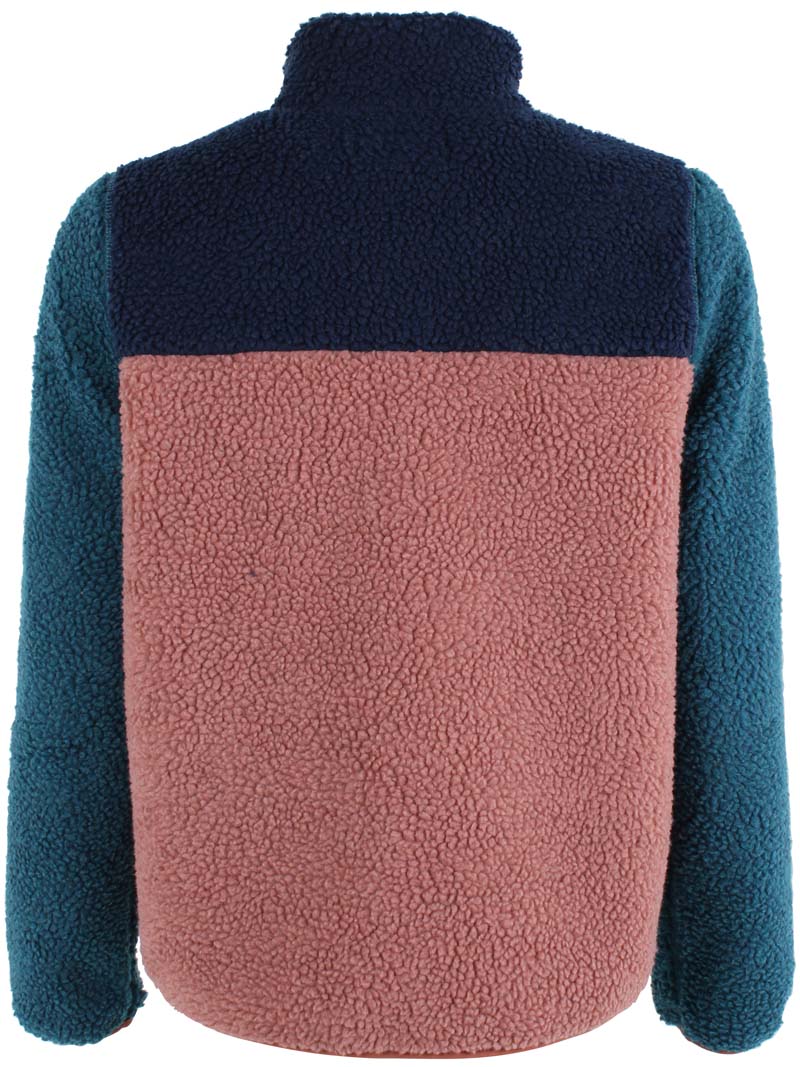 Danebirk Fleece Zip-Up Dk Navy/Dk Slate/Rose Beige/Dk Brick