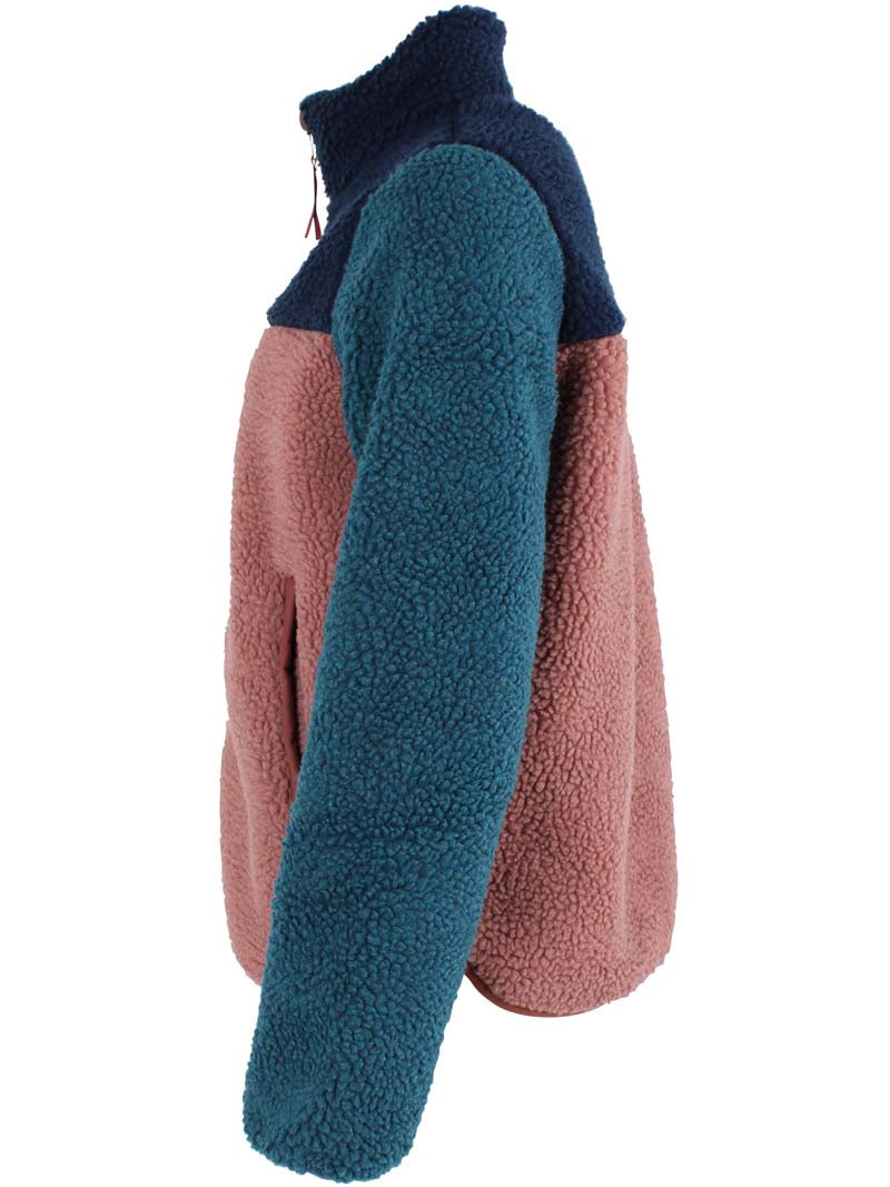 Danebirk Fleece Zip-Up Dk Navy/Dk Slate/Rose Beige/Dk Brick