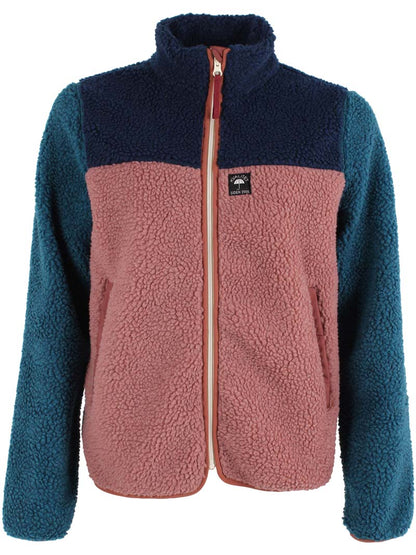 Danebirk Fleece Zip-Up Dk Navy/Dk Slate/Rose Beige/Dk Brick