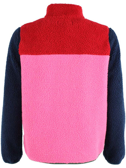 Danebirk Fleece Zip-Up Dk Red/Dk Navy/Spicy Pink/Dk Pine