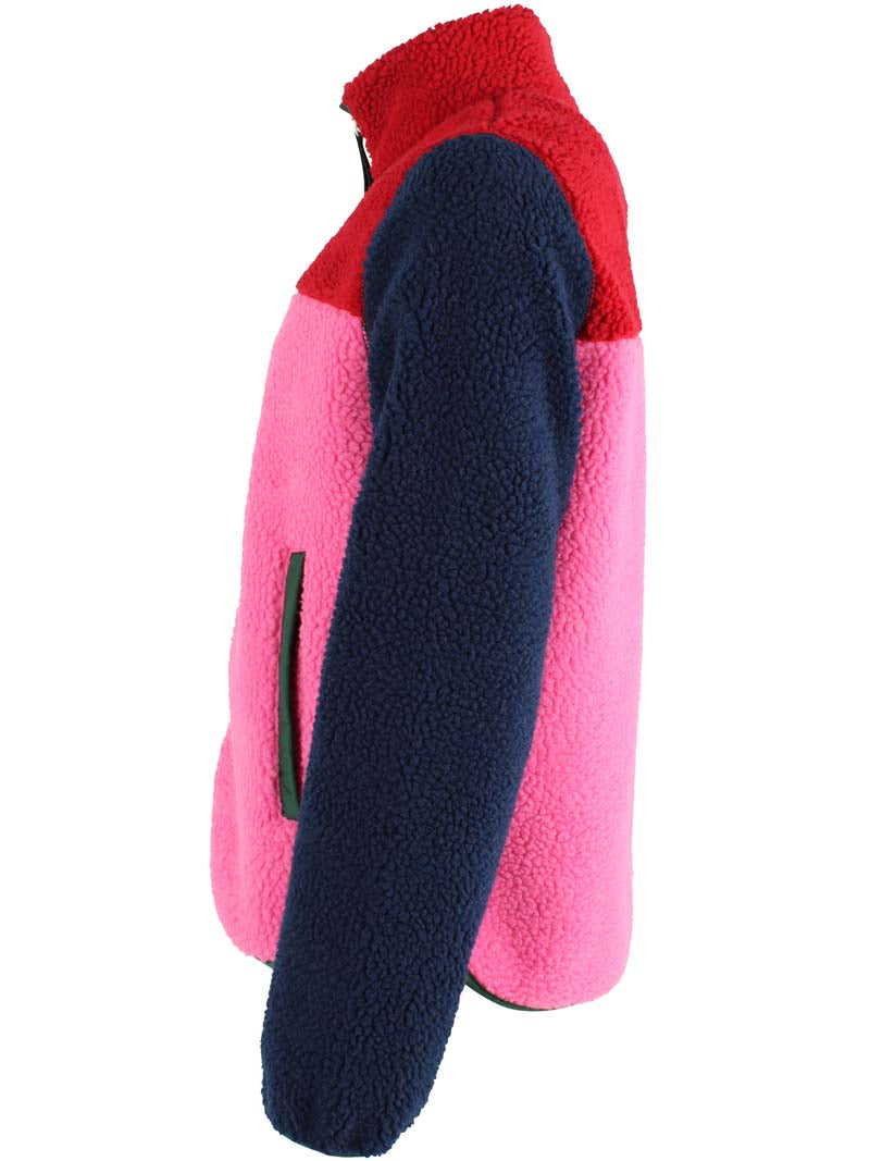 Danebirk Fleece Zip-Up Dk Red/Dk Navy/Spicy Pink/Dk Pine