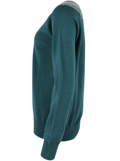 Strik bluse med nordisk mønster-2
