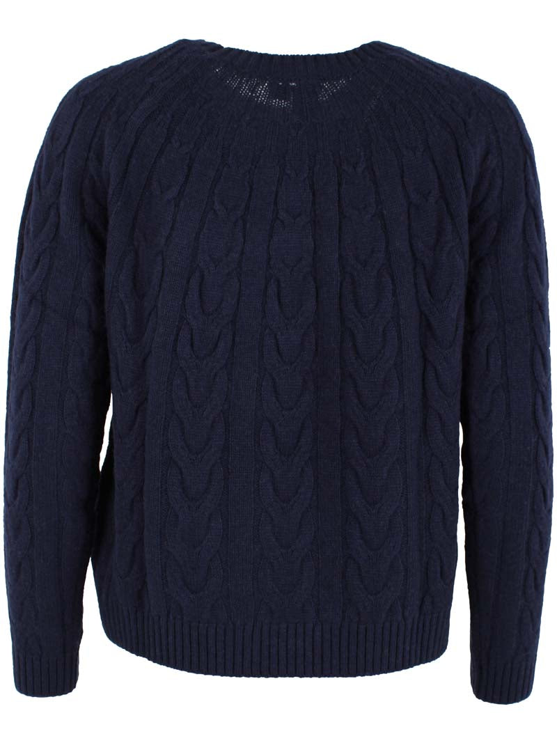 Danecable Knit Wool Sweater Dk Navy