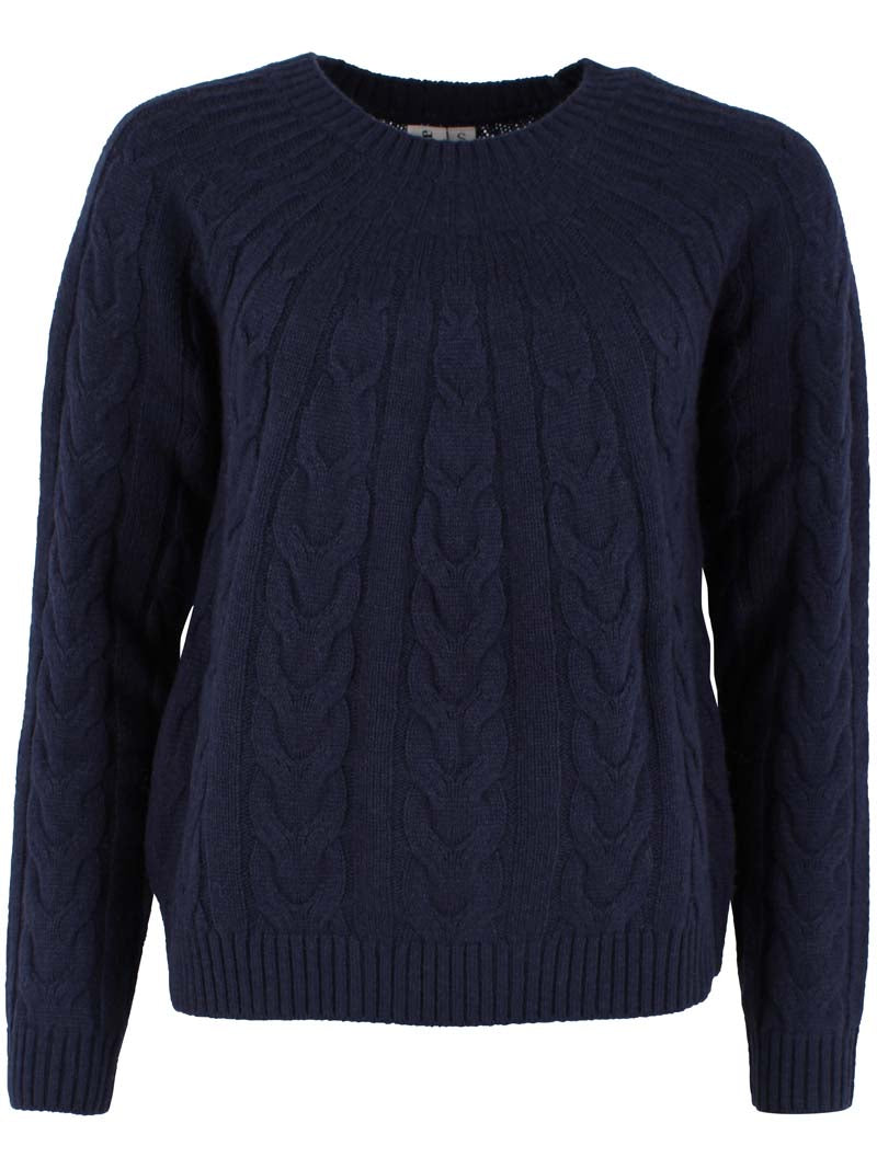 Danecable Knit Wool Sweater Dk Navy