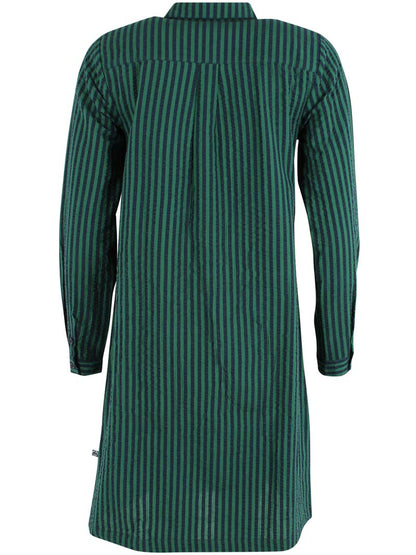 Danecarnation Seersucker Dress Dk Navy/Dk Pine