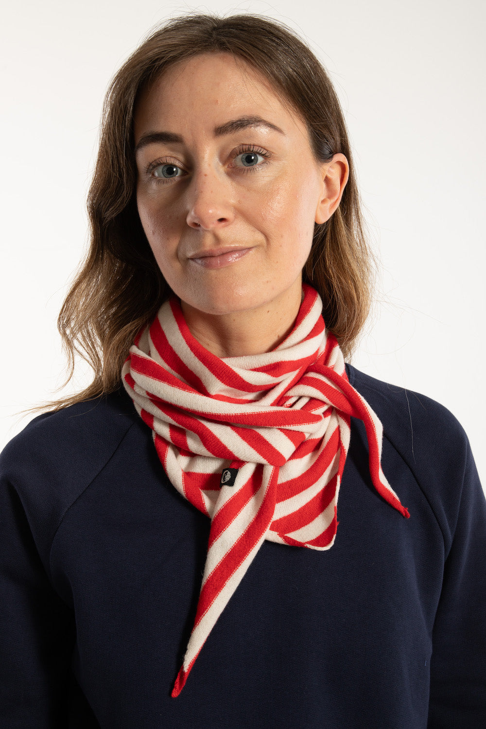 Danechic Merino Scarf - Flame/Chalk