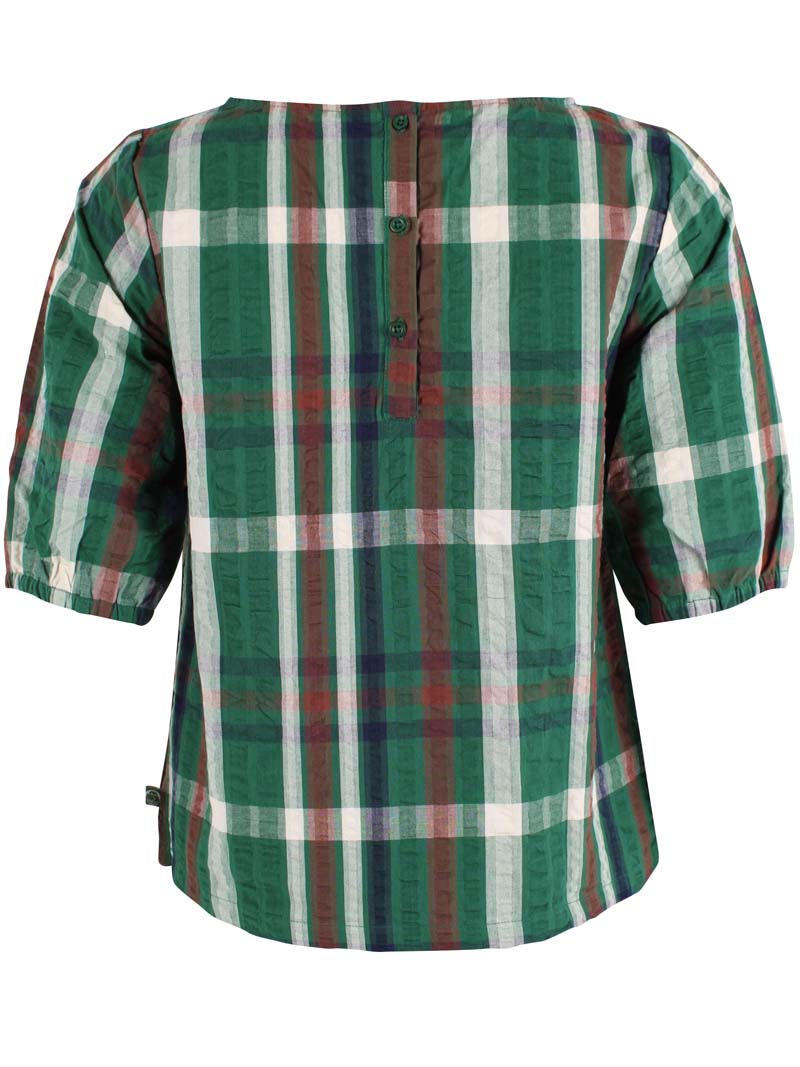 Danecremant Seersucker Shirt Dk Pine CHECK