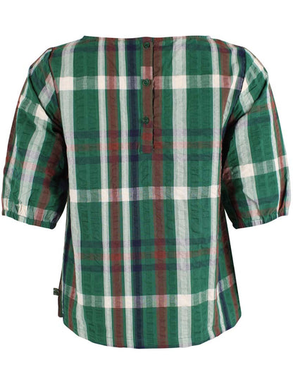 Danecremant Seersucker Shirt Dk Pine CHECK