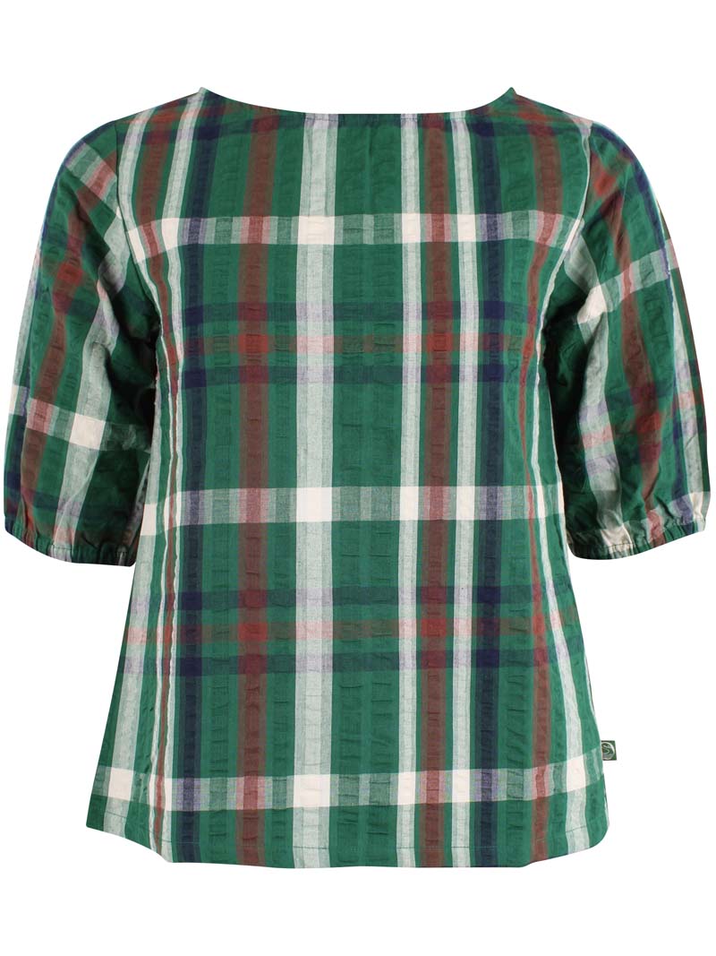Danecremant Seersucker Shirt Dk Pine CHECK