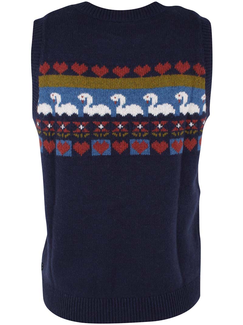 Danecuddle Wool Vest Dk Navy