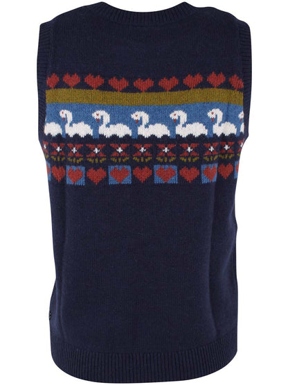 Danecuddle Wool Vest Dk Navy