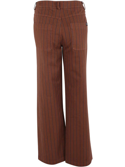 Danedaisy Stretch Canvas Pants Brown/Dk Navy