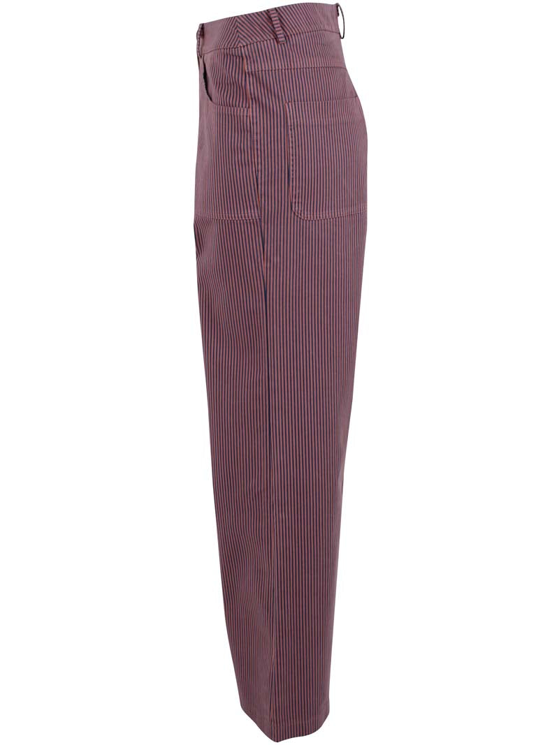 Danedaisy Stretch Canvas Pants Rose/Dk Navy