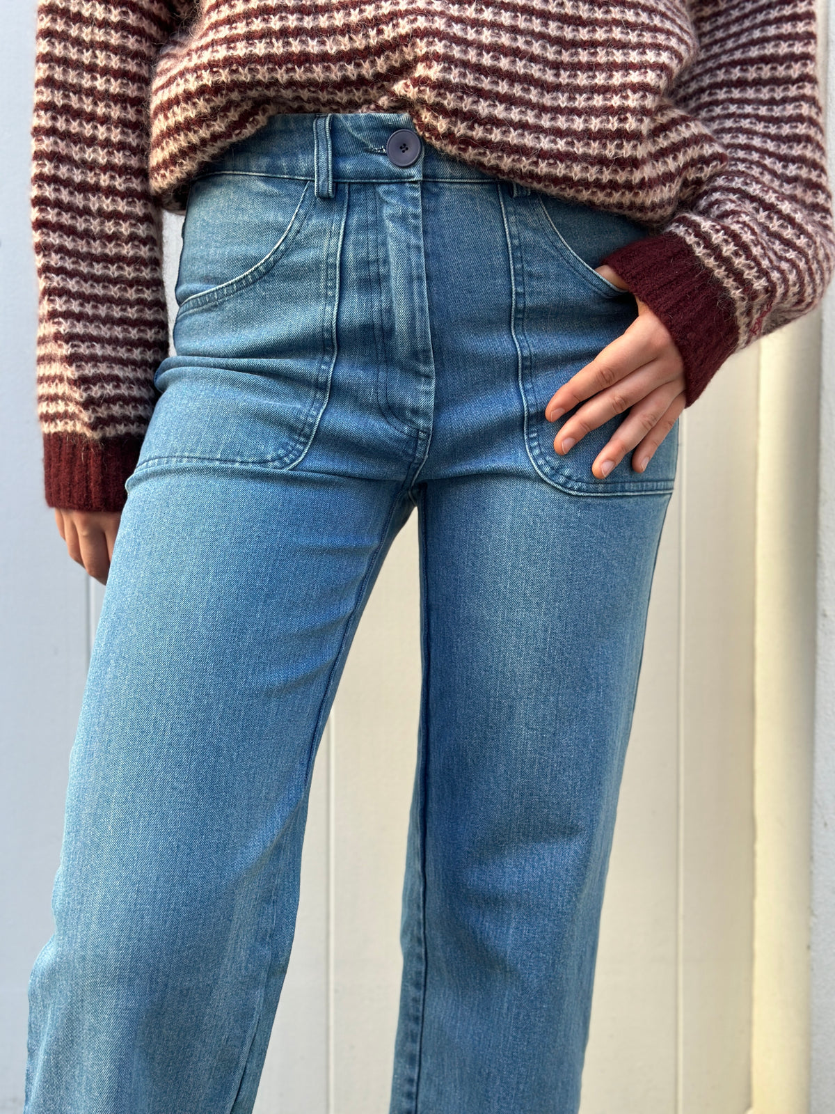 Danedaisy Denim Stretch Pants Used Wash