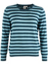 Sweater med striber til dame