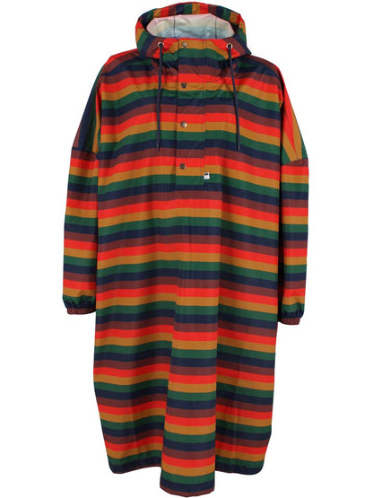 Regnponcho med striber