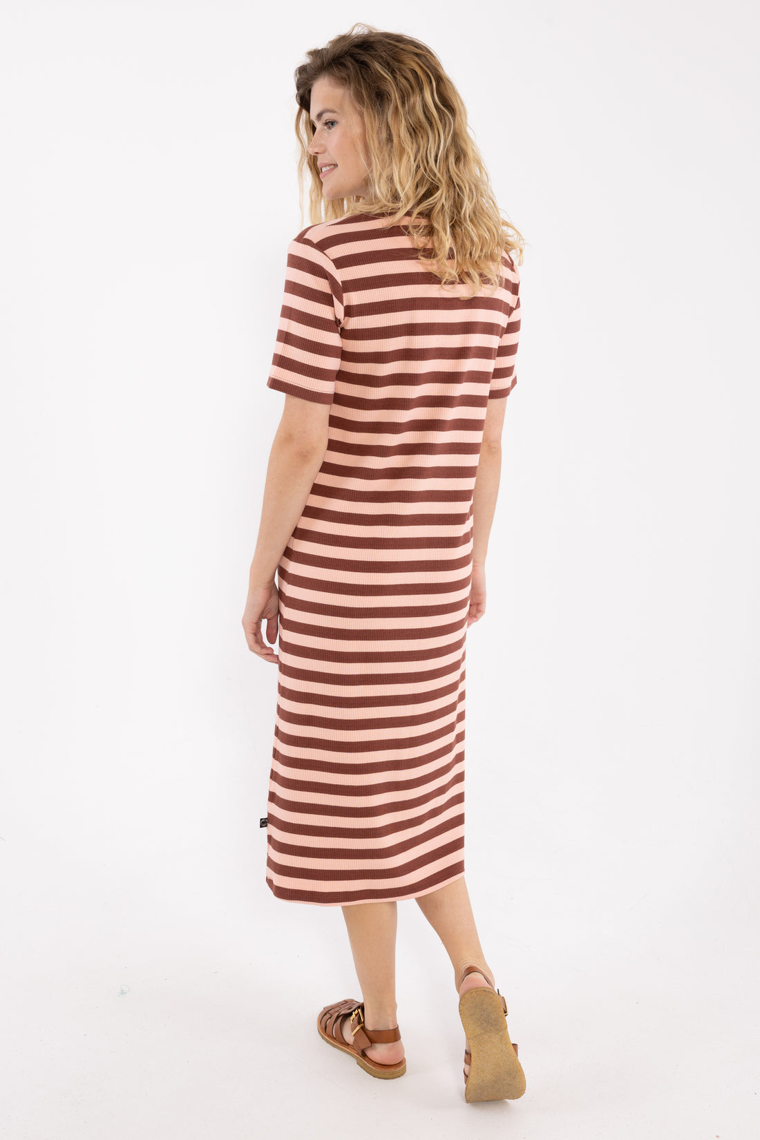 ESS - Danesister SS Dress Dk Brick/Powder