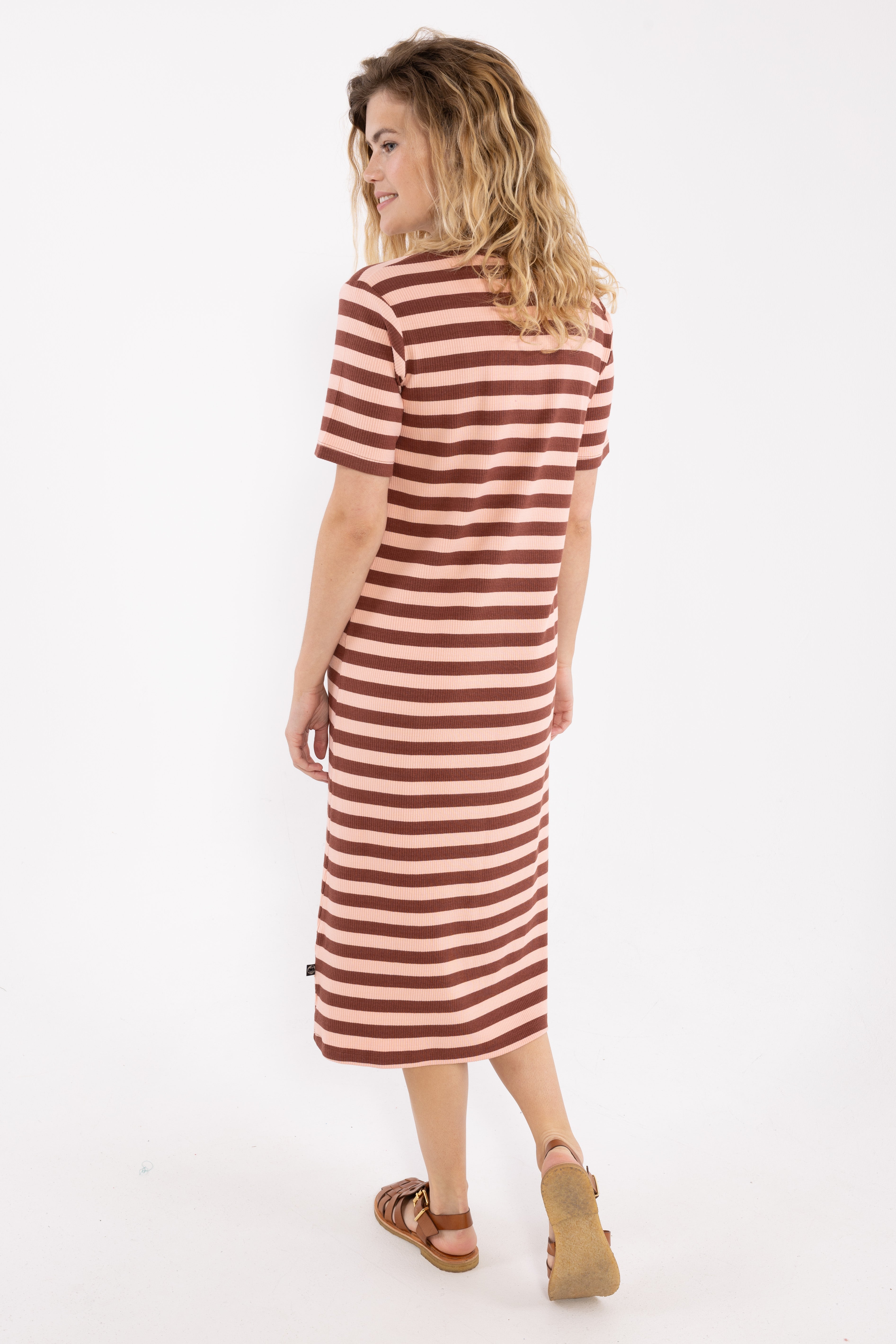 ESS - Danesister SS Dress Dk Brick/Powder