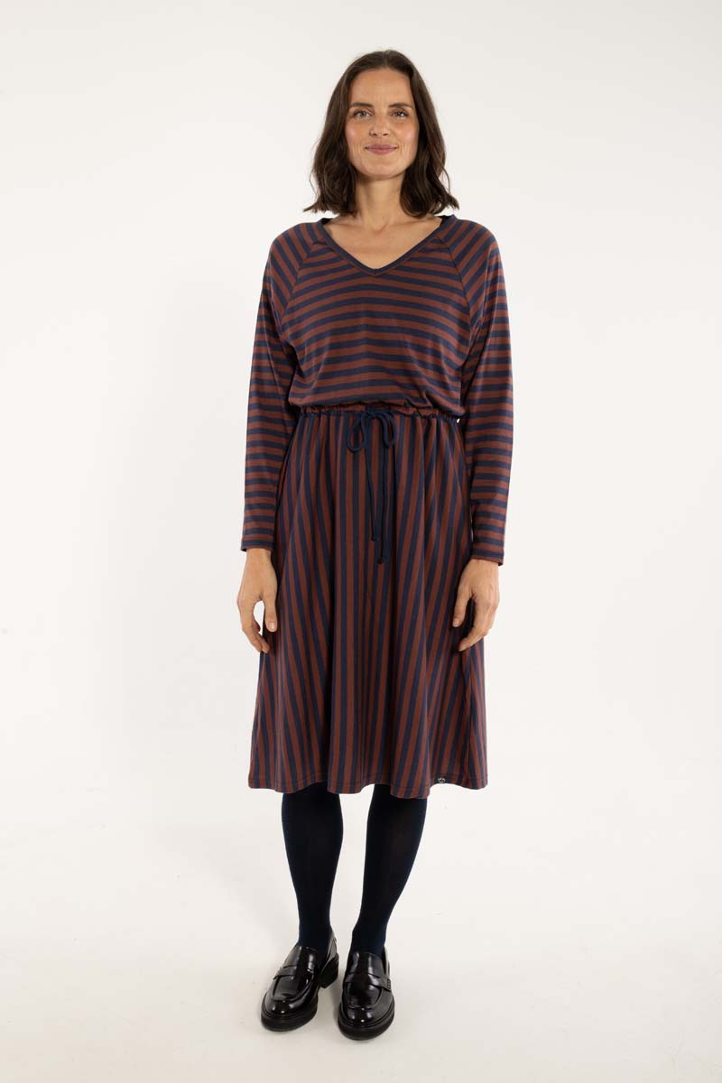 Danouioui Modal Dress Dk Navy/Dk Merlot