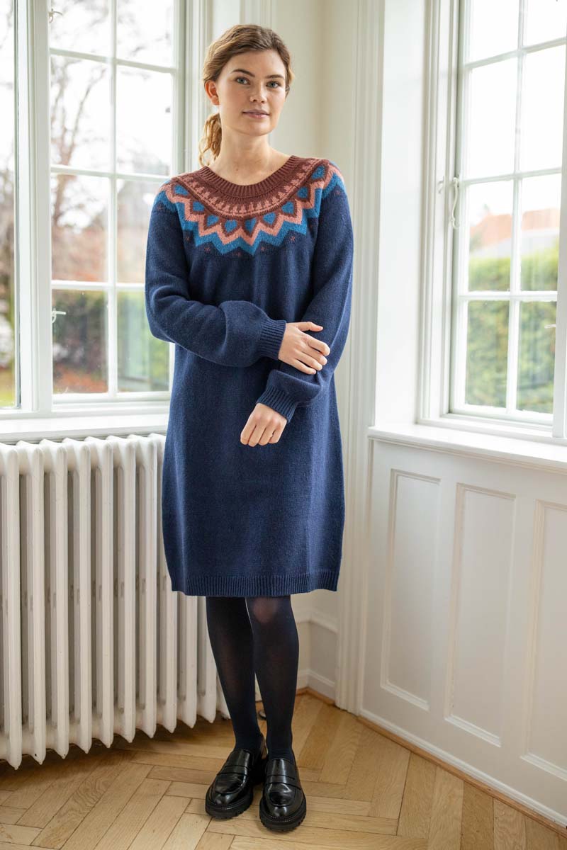Danesukkertop Wool Sweater Dress Dk Navy