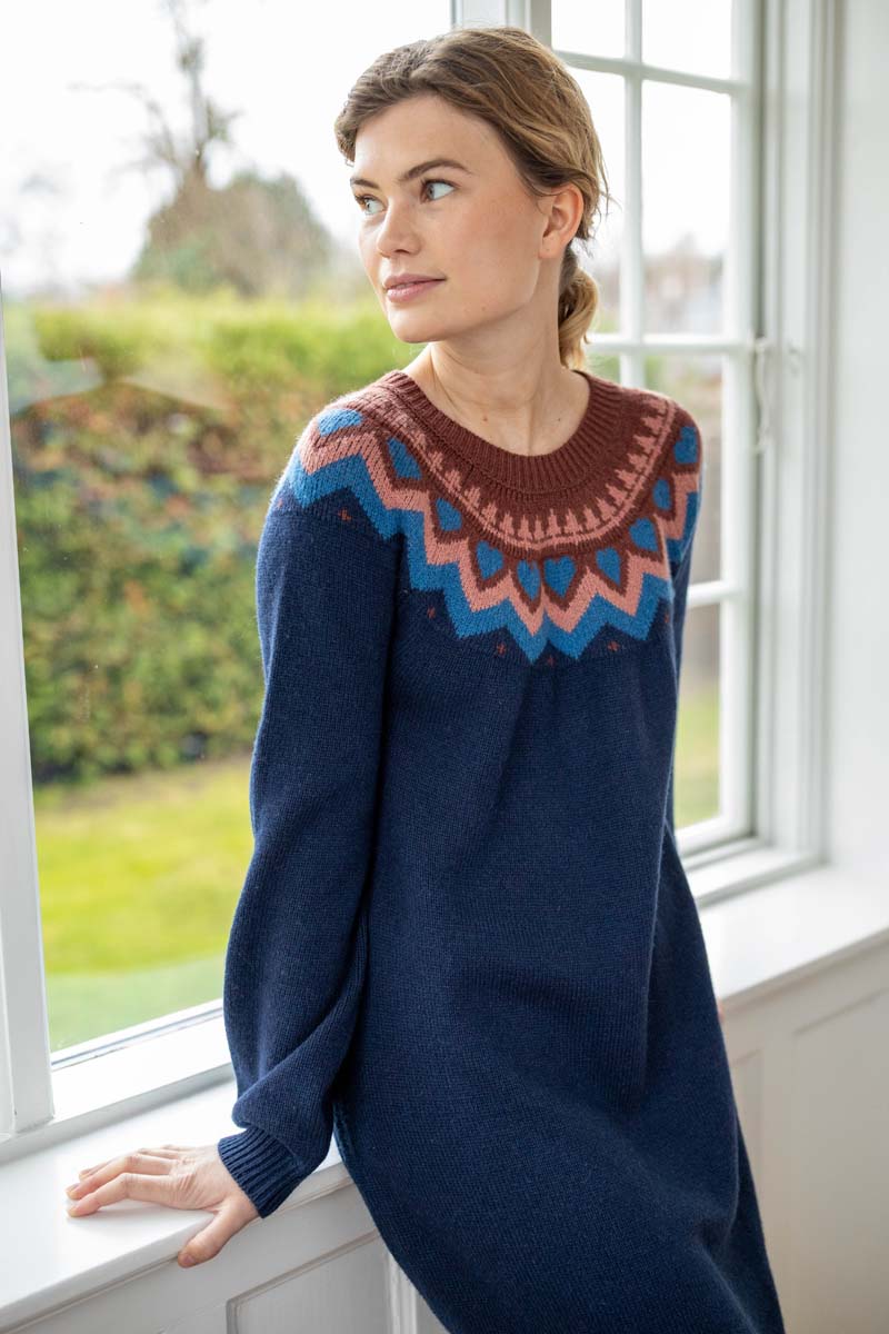 Danesukkertop Wool Sweater Dress Dk Navy