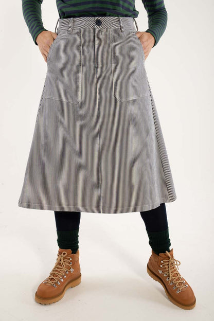 Danesweetie Stretch Canvas Skirt Dk Navy/Chalk