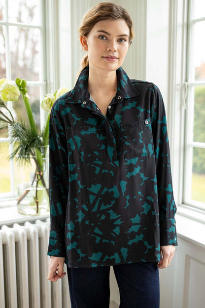 Danepeople Sateen Twill Shirt Dk Slate BRAMBLE