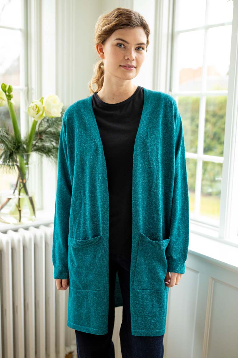 Danoffice Glitter Cardigan Dk Slate