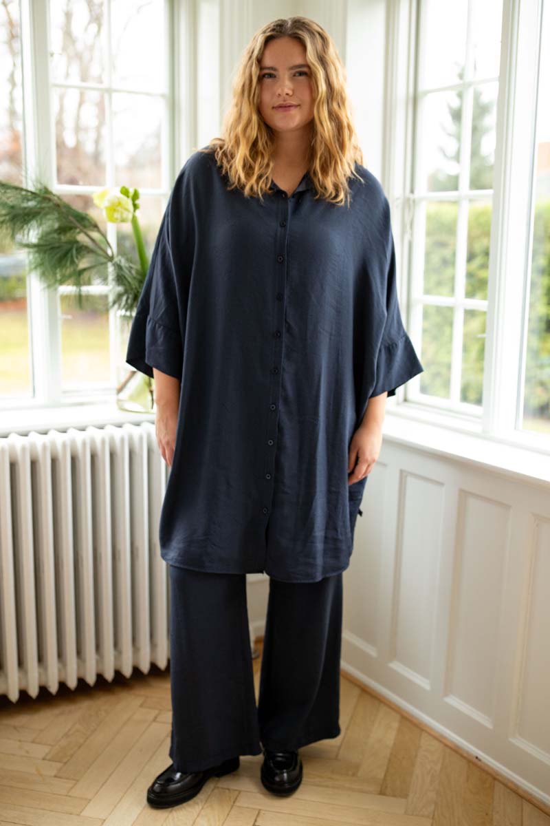 Danemonsoon Heavy Viscose Tunic Dk Navy