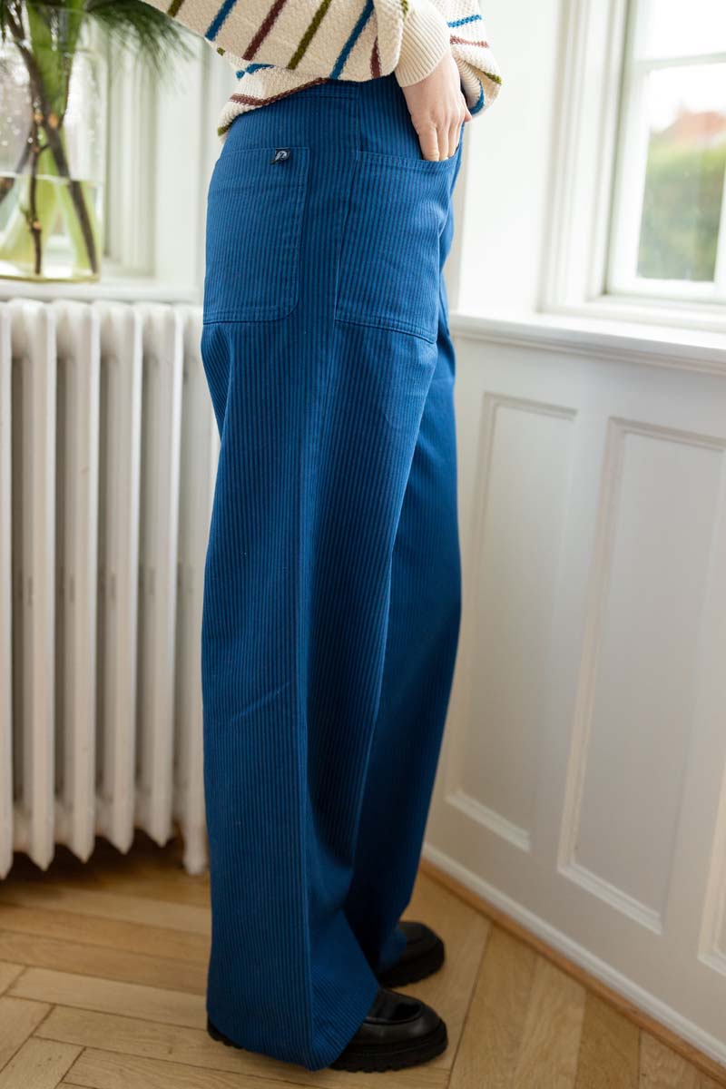 Danedaisy Stretch Canvas Pants Warm Blue/Dk Navy