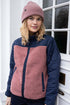Zip-up i fleece og termo til damer i navy og rosa