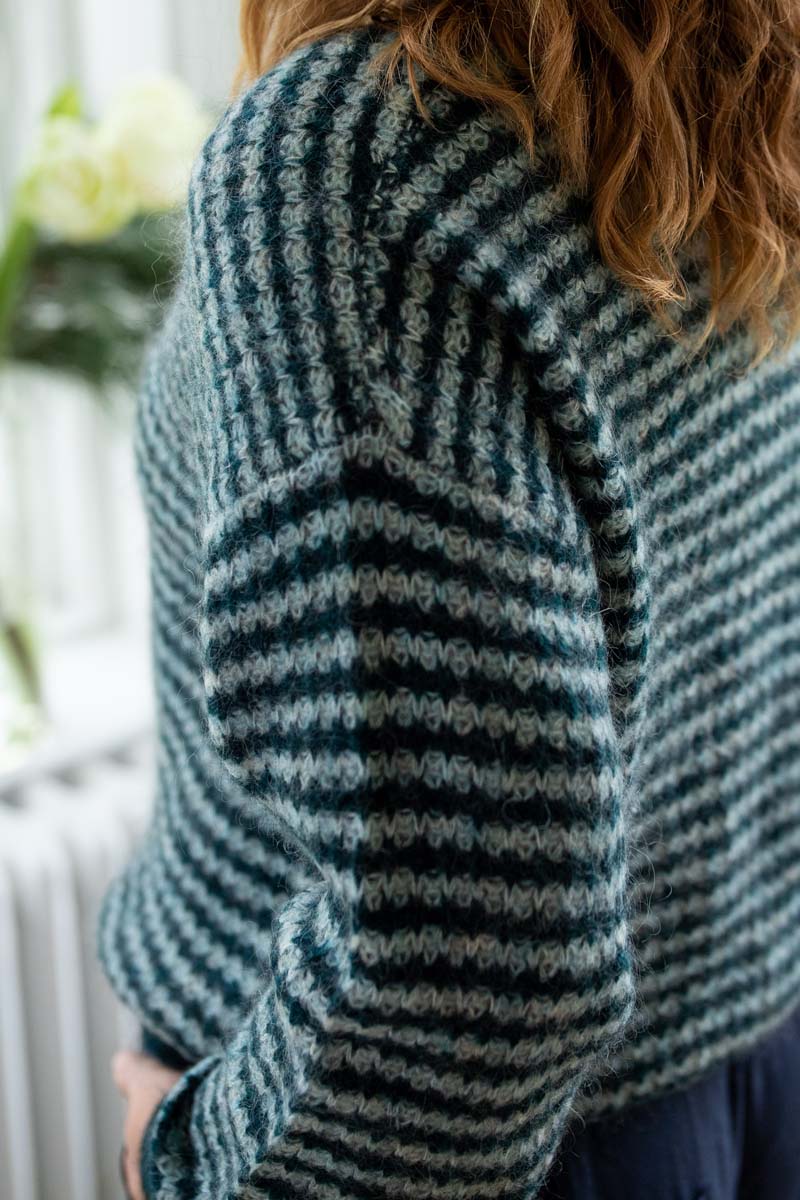 Dane Relative Alpaca Sweater Dk Slate/Lt Blue Grey 