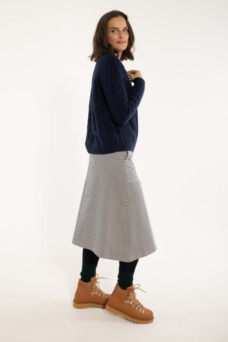 Danecable Knit Wool Sweater Dk Navy