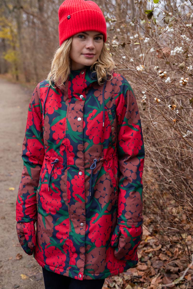 Danenora AOP Winterparka Dunkelrot MAXIBERRY