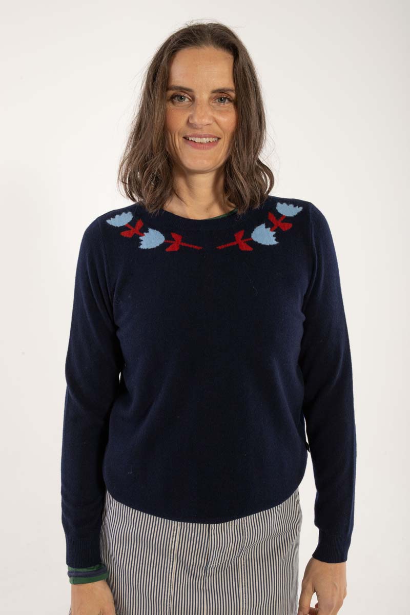 Danevibe Merino Wool Sweater Dk Navy