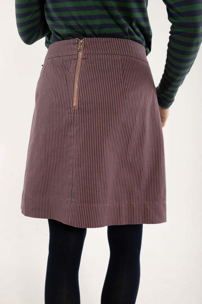 Danelondon Stretch Canvas Skirt Rose/Dk Navy