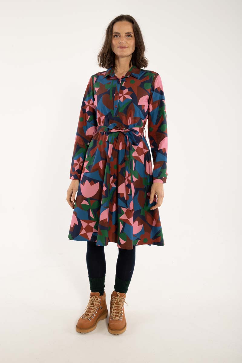 Daneribe Poplin Dress Ocean Blue GEOFLEUR