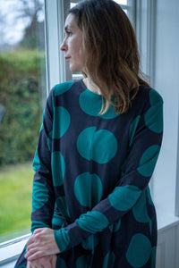 ORGANIC - Danalberte LS Interlock Dress Black DREAMYDOTS