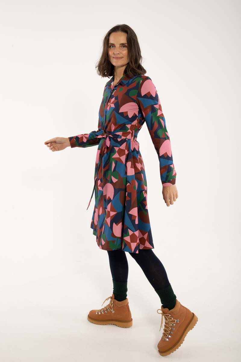 Daneribe Poplin Dress Ocean Blue GEOFLEUR