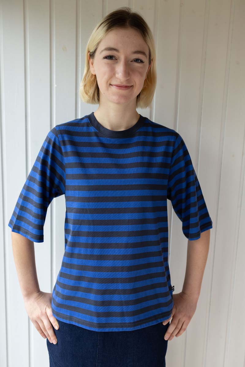 Stribet t-shirt til dame