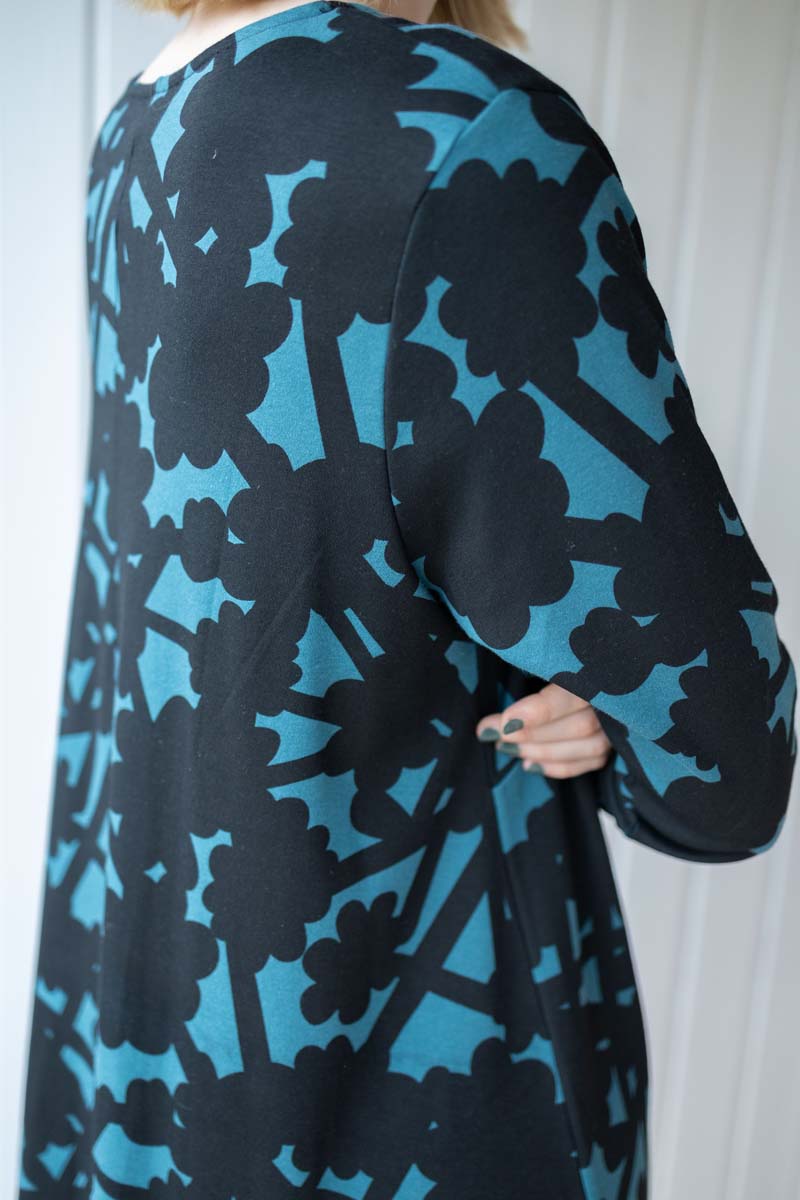 ORGANIC - Danalberte LS Interlock Kleid Dk Slate BRAMBLE