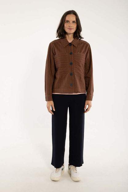 Daneprairie Stretch Canvas Jacket Brown/Dk Navy
